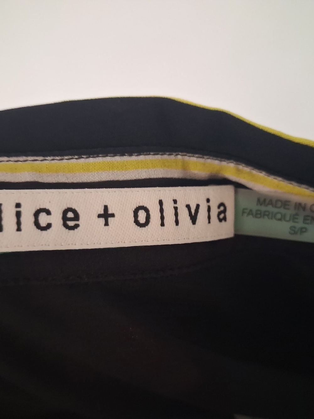 Alice + Olivia Randa Floral Bell Sleeve Striped Trim Blouse Shirt S